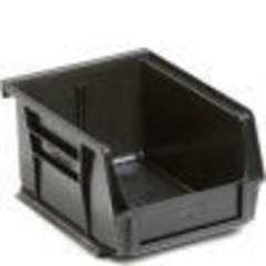 Storage Bin 5-3/8 x 4-1/8 x 3 inch BLACK Plastic Small Parts Container Stackable