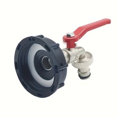 IBC Tote Faucet Adapter-Ball Valve & Garden Hose Connector for Liquid Dispensing