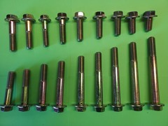 M16-2.0 x(CHOOSE LENGTH & QUANTITY) Class 10.9 Metric Flange Bolts Yellow Grade
