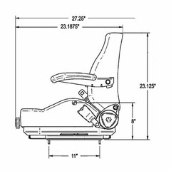 Trac Seats Proride Suspension Seat Upgrade For John Deere 1025R 2025R Tractor