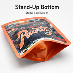 3.5g Mixed Smell Proof Mylar Stand Up Bags Zip Seal Food Storage Pouches 100pcs
