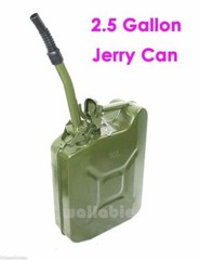 Lot(4) 2.5 Gallon 10L Jerry Can Gas Steel Tank Green Military NATO Style