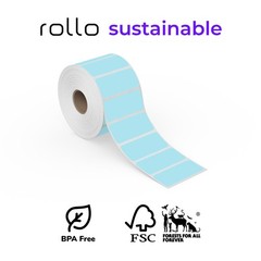 Rollo Direct Thermal 2×1 Sticker Labels – Roll of 1,000 Pink Inches,