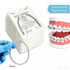 1-200packs Dental Orthodontic Heat Thermal Activated NITI Arch Wires Ovoid Round