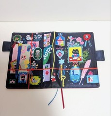 Hobonichi Techo Cover Yumi Kitagishi Cat Underlay Set of 4 multicolor Size A5 A6