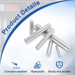 200Pcs 2 x 5 mm Dowel Pins 304 Stainless Steel Shelf Support Peg Pin Silver