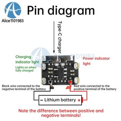 100x Li-Ion Battery Charging Module 3.7V 4.2V 18650 Charging Protection Board