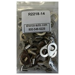 (200) Non-Insulated 22-18 Gauge 1/4″ Ring Terminal Uninsulated Wire Connector