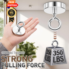 FINDMAG Strong Magnets Fishing, 350 LBS Fishing 2.00 inches (50mm), Silver