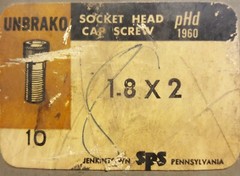 Lor of 16 pcs 1″-8 X 2″ Socket Cap Screws – Steel – Unbrako – NOS Made in USA