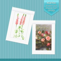 100 Pack Clear Acid-Free Bags for Art Mats and Pictures 12-7/16″ x 18-1/4″