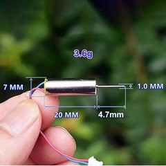 Mini 7mm*20mm Coreless Motor DC 12V 24000RPM Perfect for DIY Hobby Toy Model