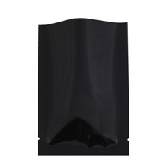 Flat Glossy Black Foil Open Top Mylar Bags Sample Pouches Variety Quantity Sizes