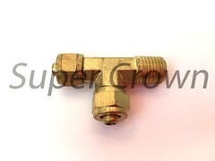 Brass Fittings: Run Tee Tube Pipe OD 5/16″, Male Pipe Thread 1/4″PT Y Connector
