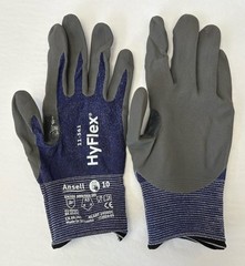 New Ansell 11-561 Hyflex 6-PACK A3 Cut-Resistant Gloves Nitrile Size 10 (GU6)