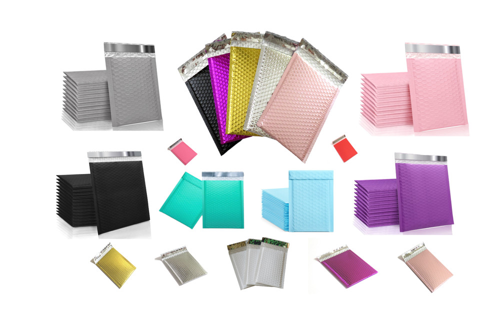 ANY COLOR POLY BUBBLE MAILERS SHIPPING MAILING PADDED ENVELOPES 5 10 15 20 25