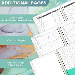 2024-2027 Monthly Planner – 3 Year Monthly Planner 2024-2027 with green 2