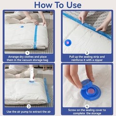 Vacuum Seal Bags 12 Pack with Rechargeable Electric Air Pump