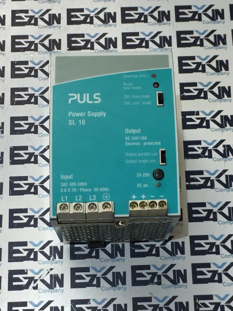 Puls SL10300 REV.B Power Supply, Input 400-500VAC 0.8A Output 24-28VDC