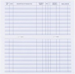 20Pack Checkbook Register, Check Registers for Personal Blank Ledger Transaction