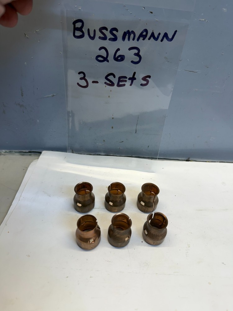 BUSSMANN 263 FUSE REDUCERS 60A TO 30A (LOT OF 3 PAIRS) FREE SHIPPING