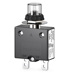 Thermal Circuit Breaker 20 Amp Push Button Manual Reset Quick Connect 32V DC
