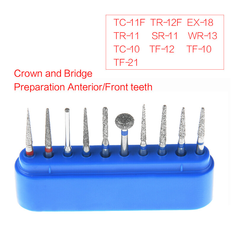 AZDENT Dental Diamond FG Burs Dills Composite/Polishing for High Speed Handpiece