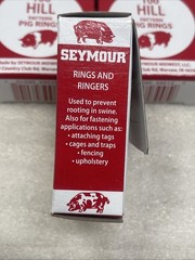 (1000) Seymour Hill Pattern H1 Copper Coated Hog Pig Shoat Rings 10 Boxes Of 100
