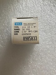 WIKA Gauge 111-10-1.5″, 30PSI, 1/8″NPT/CBM