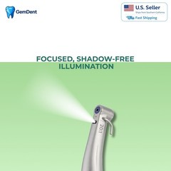 GemDent 20:1 Reduction Contra Angle Implant Surgical Fiber Optic LED Push Button