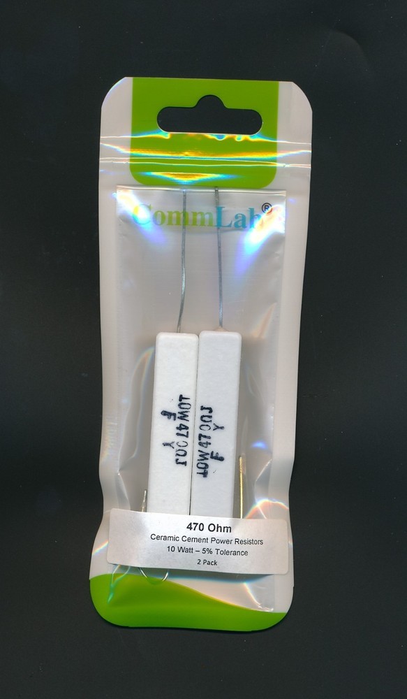 1 or 2 Pack 10 Watt 10W Cement Power Resistors Resistors 0.47-100K ohm PREMIUM!