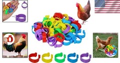 Durable 20mm Poultry Leg Bands – 50 Pack with 5 Vibrant Colors for Easy Sorting