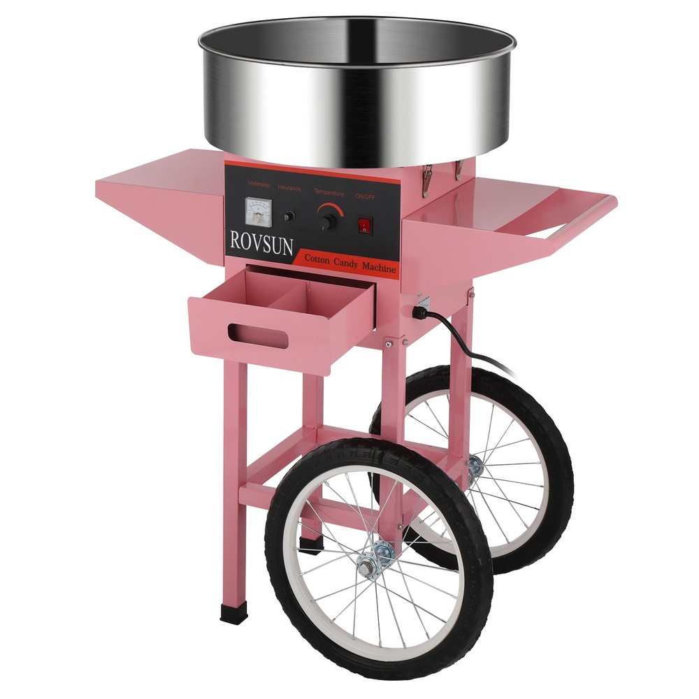 ROVSUN Commercial Cotton Candy Machine with Cart Sugar Floss Maker 950W Party