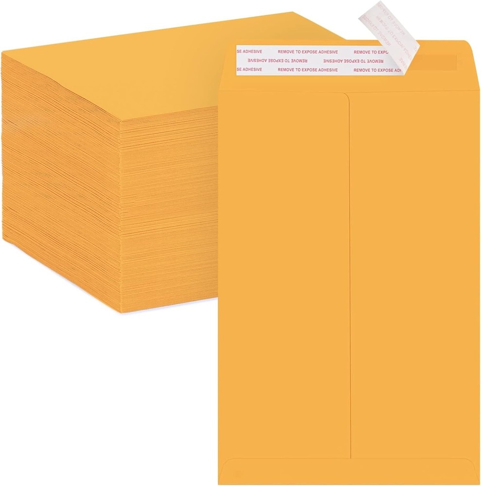 ACSTEP 100Pack Manilla Envelopes 6 x 9 Brown Kraft Catalog 6X9 100 PCS,