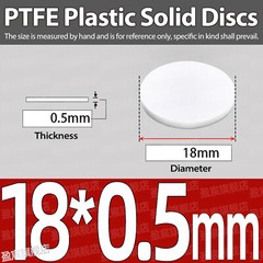 PTFE Plastic Solid Discs Flat Round Pad Sealed Cushioning Diameter 5mm-150mm Dia