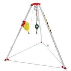 Safety Confined Space Tripod Adjustable 5.2-8ft Legs Rescue Tripod 2600lb Winch!