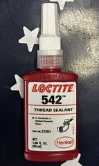 Loctite 542 50mL Thread Sealant (50mL) 1.69 FL. OZ. 237051 EXP 03/2026 1 Bottle