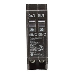 EATON BD2020 120/240V 2-POLE 20 AMP CIRCUIT BREAKER TESTED