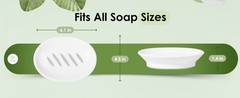 2-Pack Soap Dish with Drain Plastic Sponge Holder Easy Cleaning Soap Saver Tray