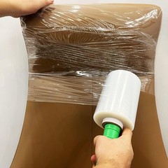 2-Pack Industrial Mini Clear Stretch Wrap Film 80 Gauge 5.1″ 1000ft for Pallet
