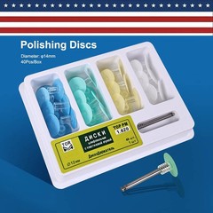 Dental Composite Finishing Polishing Disc Stem kit & Mandrel 40pcs 12mm