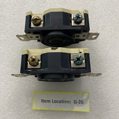 LEVITON 2-P, 3-W SINGLE LOCK RECEPTACLE 2330 20A-277V AC/VCA L7-20 (7 new + 2)