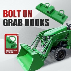Compact Tractor Bolt on Grab Hooks 4.96″ W × 21.93″ L For John Deere 2″ Receiver