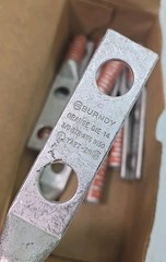 Box of 10 – Burndy YA272N Hylug 502324 – 3/0 AWG CU 2 Hole Compression Lugs