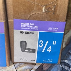 Poly Inserts | 3/4” | 90 Degree Elbow | Qty. 50 | One Box