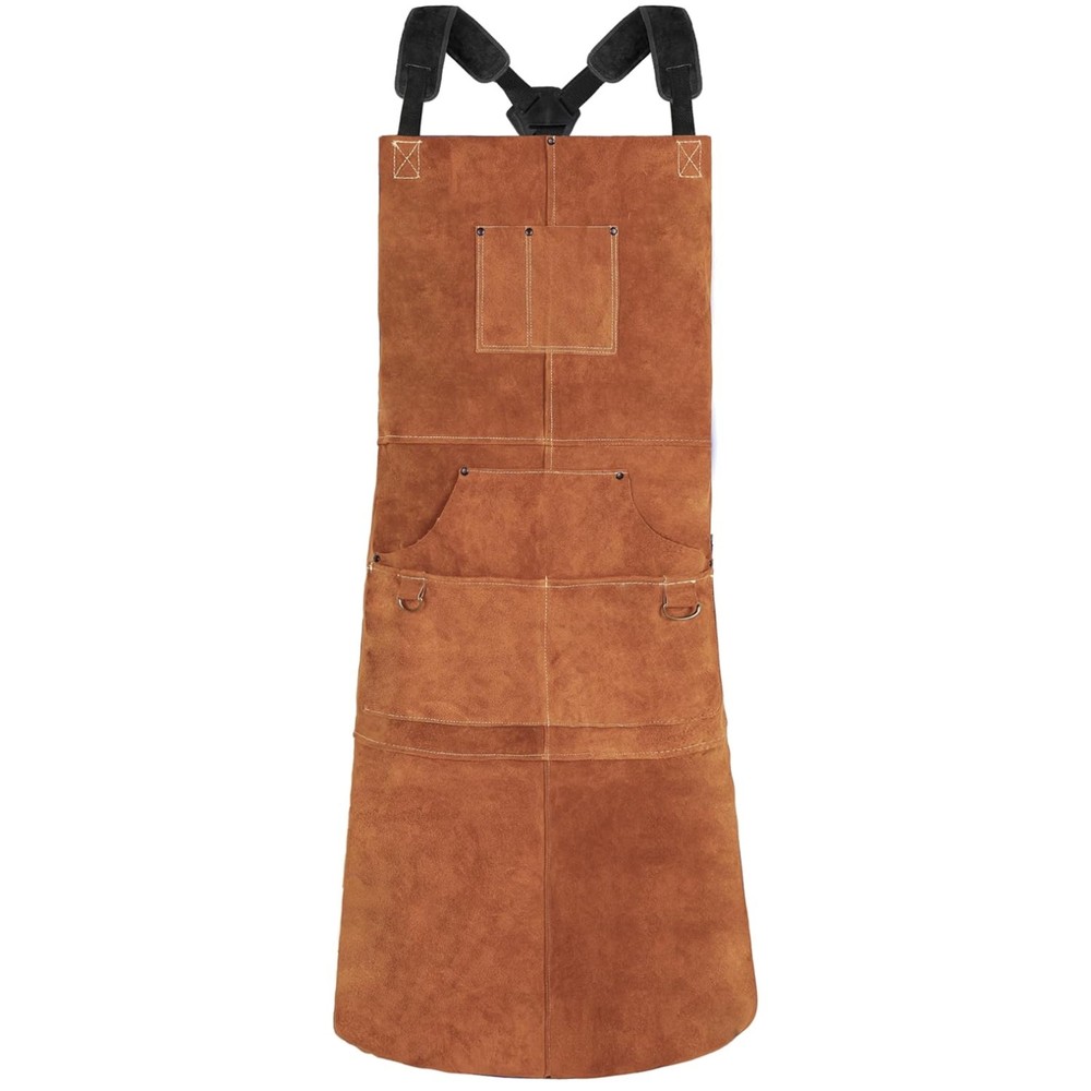 Professional Grade Leather Apron – Heat & Flame Resistant