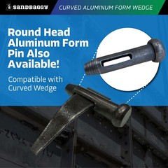 Sandbaggy Curved Aluminum Form Wedge for Concrete Forms (Reusable)