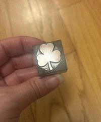 Printing Letterpress Printers Block Lucky Clover Irish Shamrock Stamp