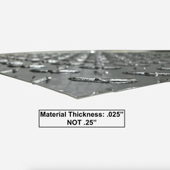 48″ x 120″ Aluminum Diamond Plate Sheet .025” Thick Embossed, Polished
