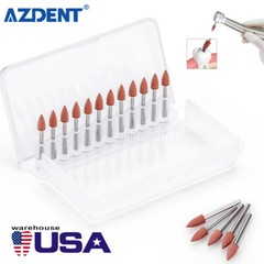 12pcs Dental Polishing Polishers Bur FG 1.6mm Mini Points Brownie Friction Grip